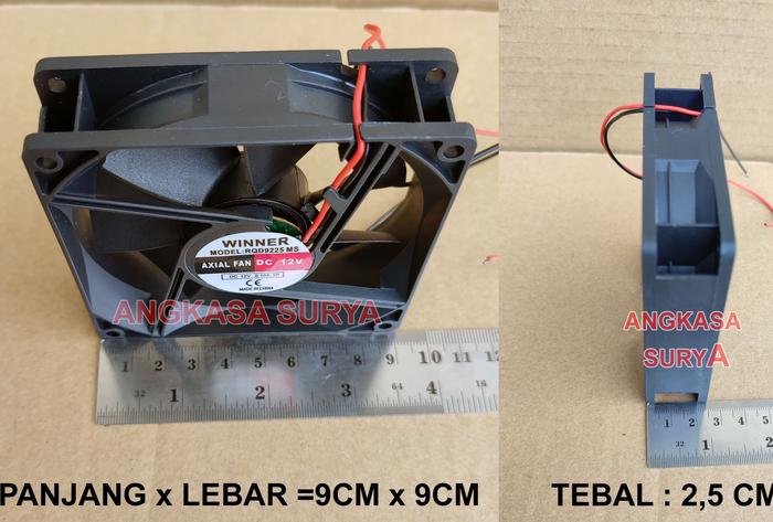 Fan DC 12v 9cm 9x9 12 volt WINNER Cooling Fan Exhaust Fan Kipas12volt 9 cm