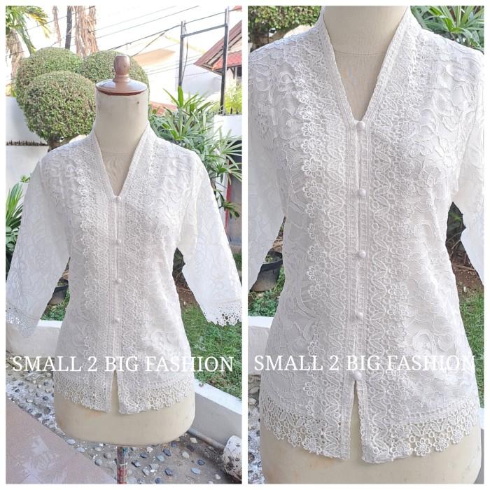 Spesial Produk Pilihan Blus Atasan Baju Kebaya Brokat Brukat Hitam Merah Cabe Putih Ada Jumbo Pasti 