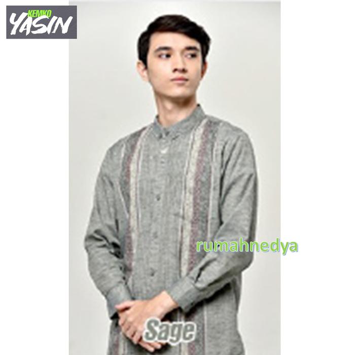 Hot Promo!, Baju Kemko Kemeja Koko Rabbani Yasin Mst Cowok Dewasa Rabani Lengan Panjang Terbaru
