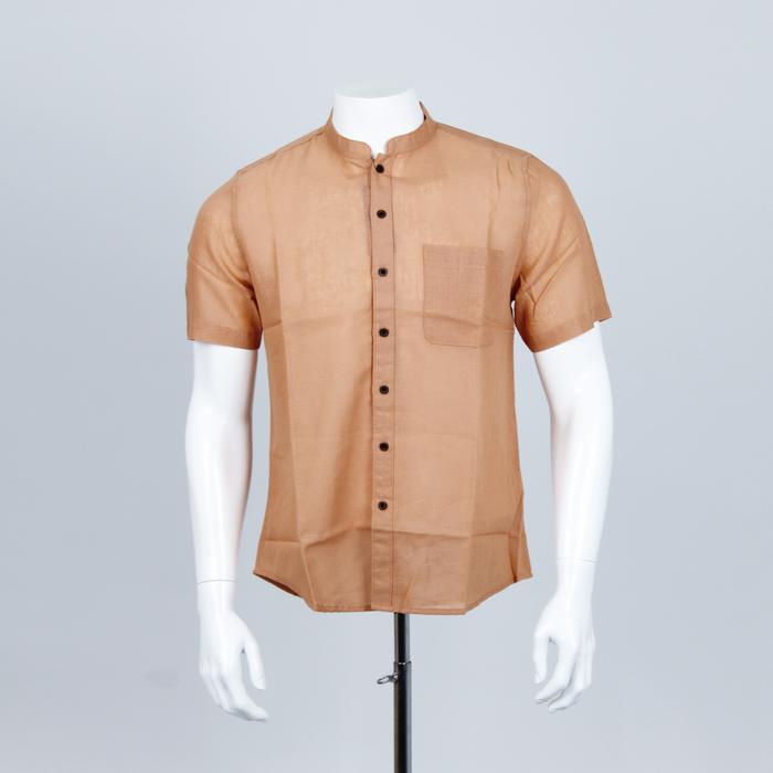 Terbaru Laris!, Ricardo D'Britano Baju Koko Pria Polos Warna Peach Lengan Pendek 32382