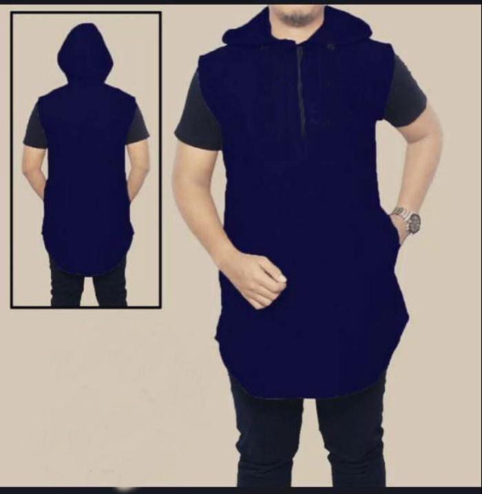 Terbaru Laris!, Jaket Sweater Hoodie Rompi Sholat Polos Pria / Jaket Rompi Shalat / Baju Muslim / Ko
