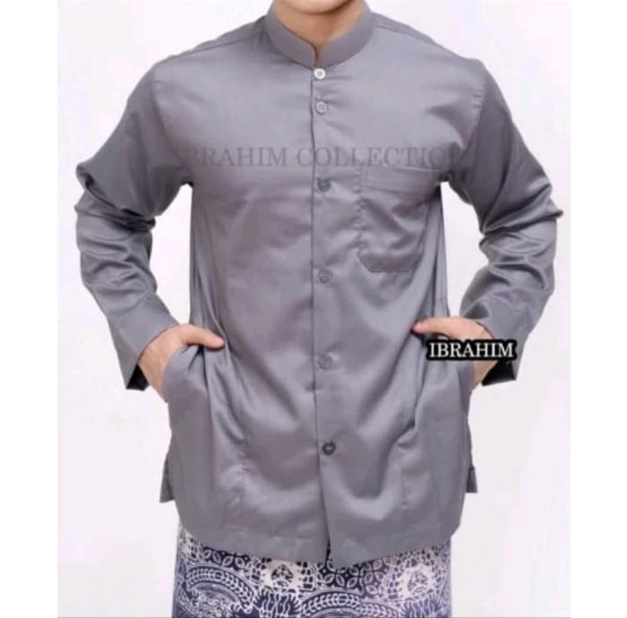 Best Promo!, Koko Dewasa Terbaru 2024 Koko Haibah Polos Saku Samping Habaib Model Ammu Lazmall 100% 