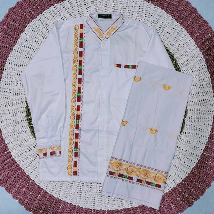 Limited!, Baju Koko Dan Sarung Bordir Aceh Motif Karawang Gayo