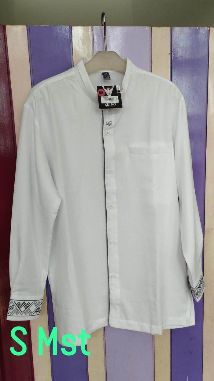 New Item!, Baju Koko Lengan Panjang - Baju Koko Putih - Baju Koko Dewasa - Kemko Rabbani - Kemko Tan