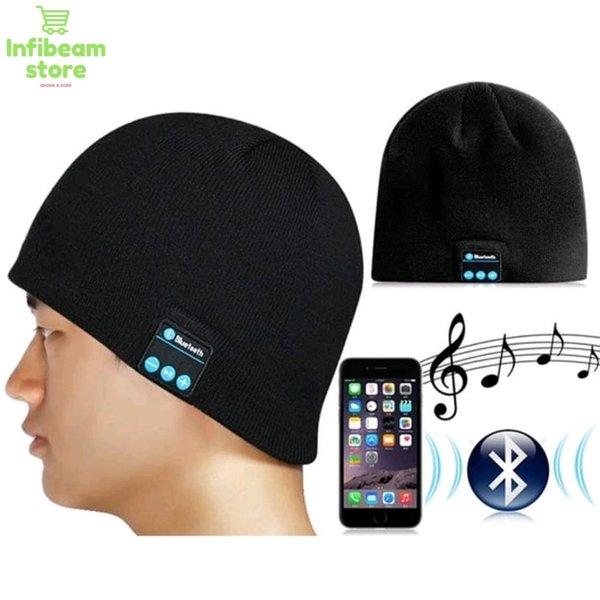 Bluetooth Topi Kupluk Best Seller - Hitam. Handsfree Bluetooth Kupluk. Headset Bluetooth Kupluk