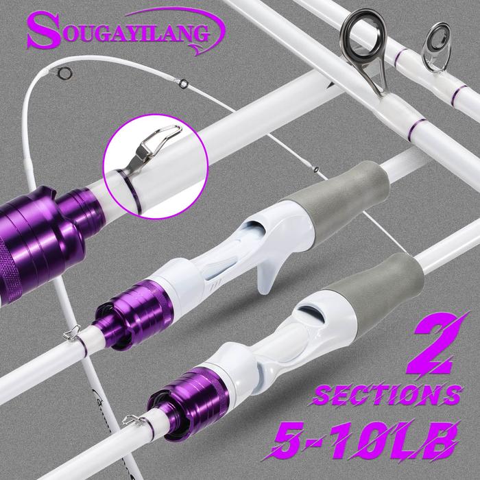 Sougayilang Tongkat Pancing Portabel 2 Bagian 1.5M 1.8M Joran Pancing Casting Putar Sangat Ringan Jo