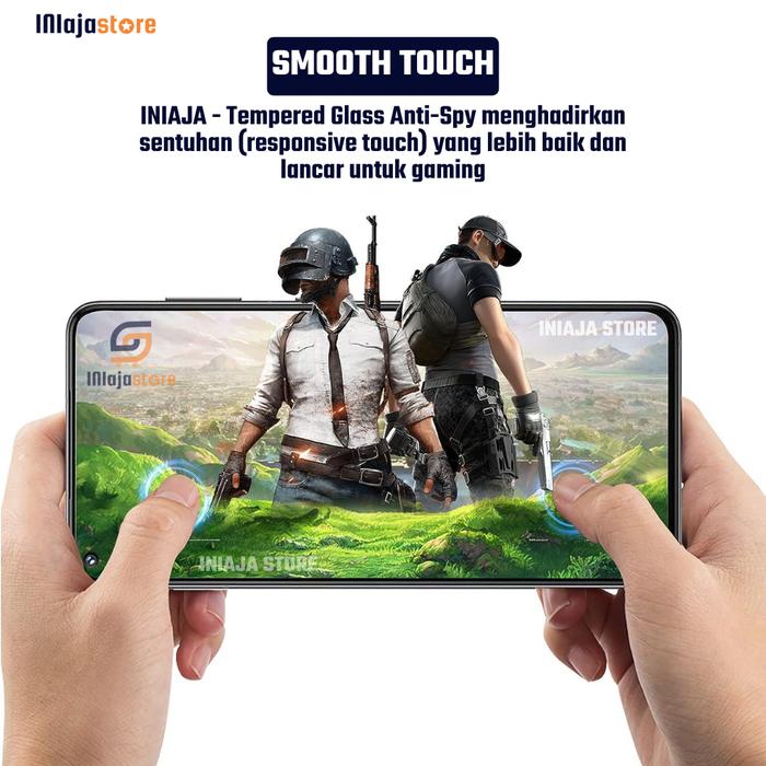 INIAJA - Tempered Glass Anti Spy Realme 13 5G 13+ 5G 13 12 5G 12+ 5G  11 4G 11 NFC 11 5G 10T 5G 10 1
