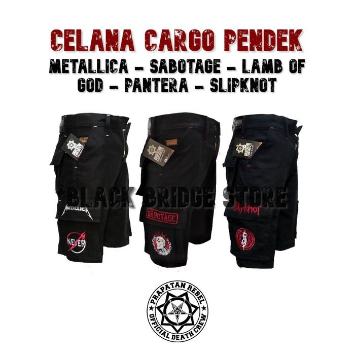 [Katalog 2] Celana Cargo Pendek / Kempol Pendek / Celana Metal Punk Hardcore PRAPATAN REBEL