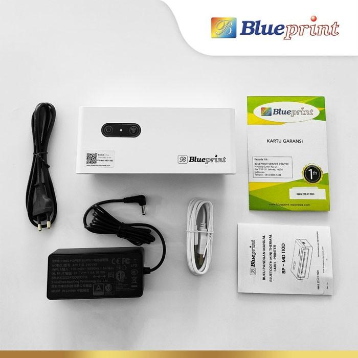 Blueprint MD110D USB Bluetooth Mini Thermal Label Printer Resi A6