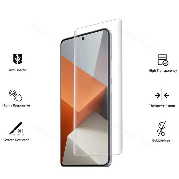 TEMPERED GLASS REDMI NOTE 13 PRO PLUS CURVE BAHAN KACA