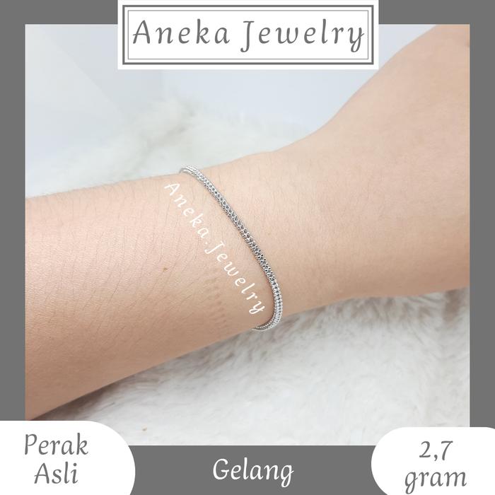 Gelang Biji Lada Krincing, Perak Asli 925