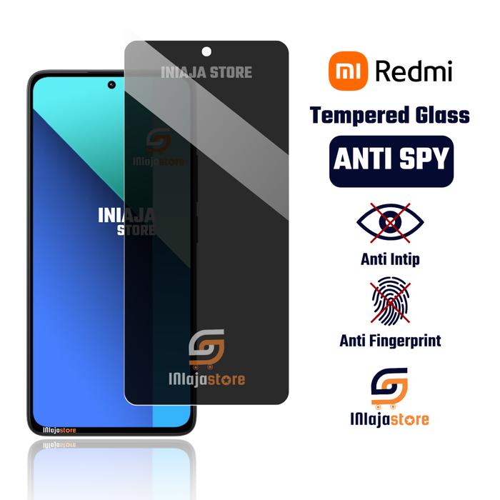 INIAJA - Tempered Glass Anti Spy Redmi Note 13 13 5G 13 Pro 13 Pro 5G 12 4G 12 5G 12 Pro 4G 12 Pro 5