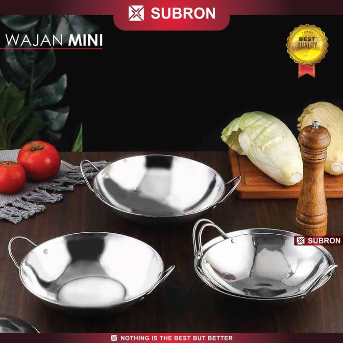 SUBRON Wajan MINI Piring Saji Prasmanan Katel Bar Stainless Steel Tebal