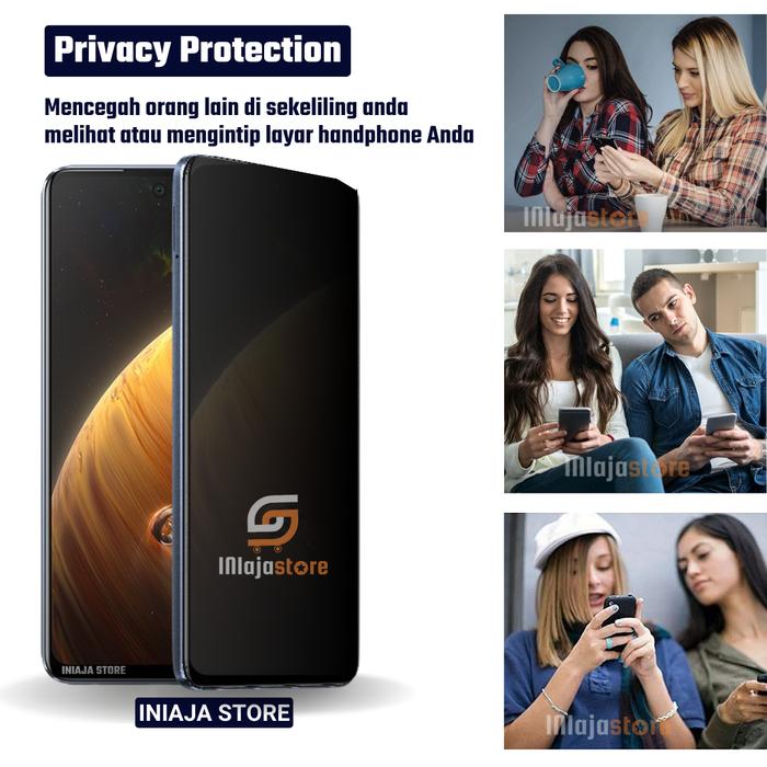 INIAJA - Tempered Glass Anti Spy Infinix Zero 5G 2023 5G 20 X Neo X Pro X Smart 9 8 8 Pro 8 Plus 8 H