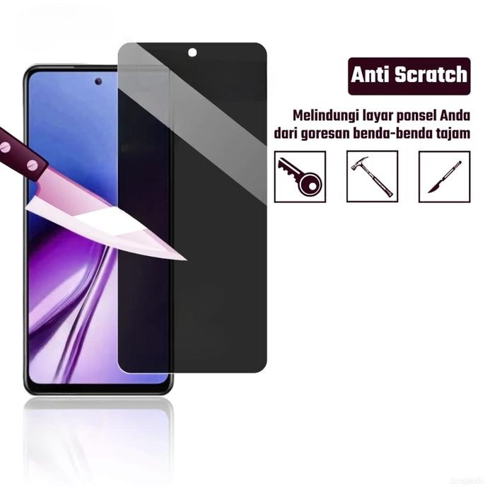 Tempered Glass Anti Spy Itel P65 P55 NFC A50 RS4 S23 4G A60 A60s A70 P55 5G P40 Anti Gores Pelindung
