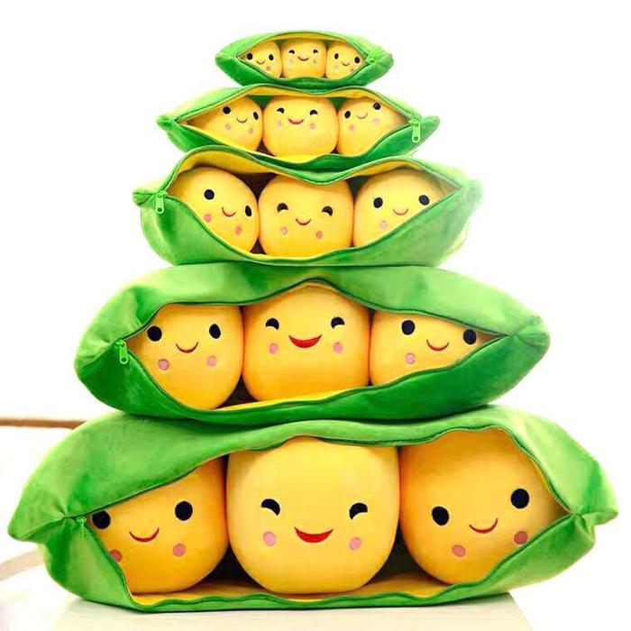 Boneka Kacang Viral Boneka Kacang Edamame Boneka Mainan Anak Lucu