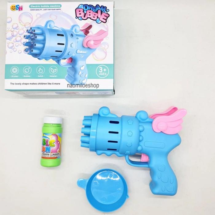 Angel bubble gun Mainan bubble gun angel pistol bubble gatling gun