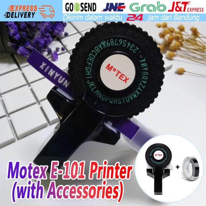 【Gratis Ongkir】MOTEX Dymo Embossing Label Maker Manual Typewriter Tape Capital Mesin Pembuat Label P
