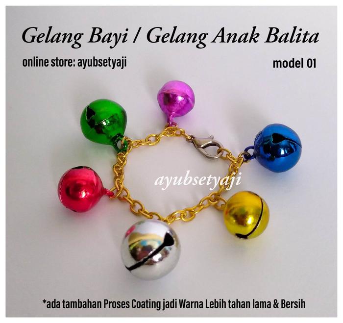 Gelang Bayi Gelang kaki Anak Balita maninan gelang tangan Krincing warna warni Klinting Kalung gelan