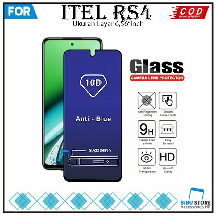 Tempered Glass Itel RS4 Antigores Layar Full Cover