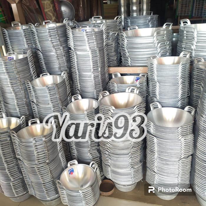 TERLARIS!!!!Wajan kuali cekung katel alumunium tebal kuwali murah penggorengan cekung anti lengket