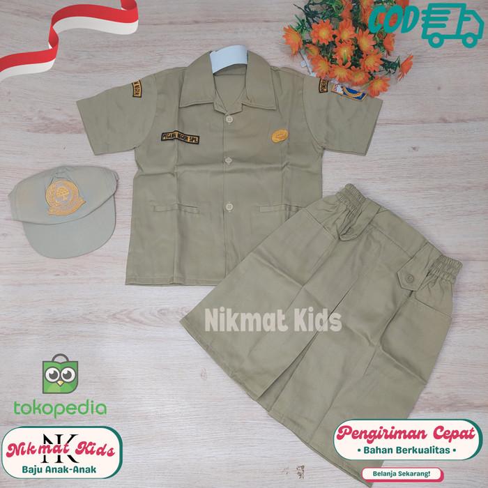 Setelan guru anak perempuan baju profesi anak seragam cewek pns tk sd