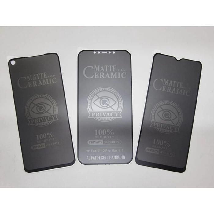 Tempered Glass Full Privacy Ceramic Matte Anti Spy Oppo A3x A18 A38 A60 A17 A17k A16 A16s A16k A15 A