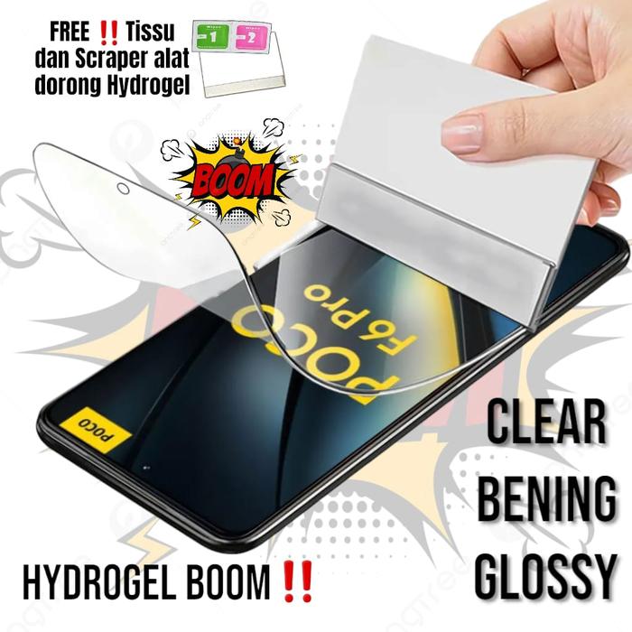 B00M Hydrogel Clear Glosy Xiaomi Poco C65 C40 F6 F6Pro F4 F4GT F3 F3GT F2 Pro X6 X6Pro X5 X5Pro X3 G