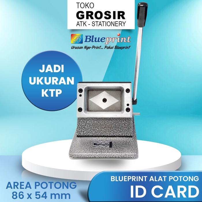 Alat Plong ID Card Cutter BLUEPRINT Mesin Potong IDcard Punch Pon PVC Die Card