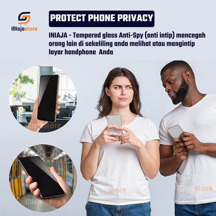INIAJA - Tempered Glass Anti Spy Samsung S23 FE S21 FE 5G S21+ 5G S20+ S20 FE S10 Lite Note 20 Note 