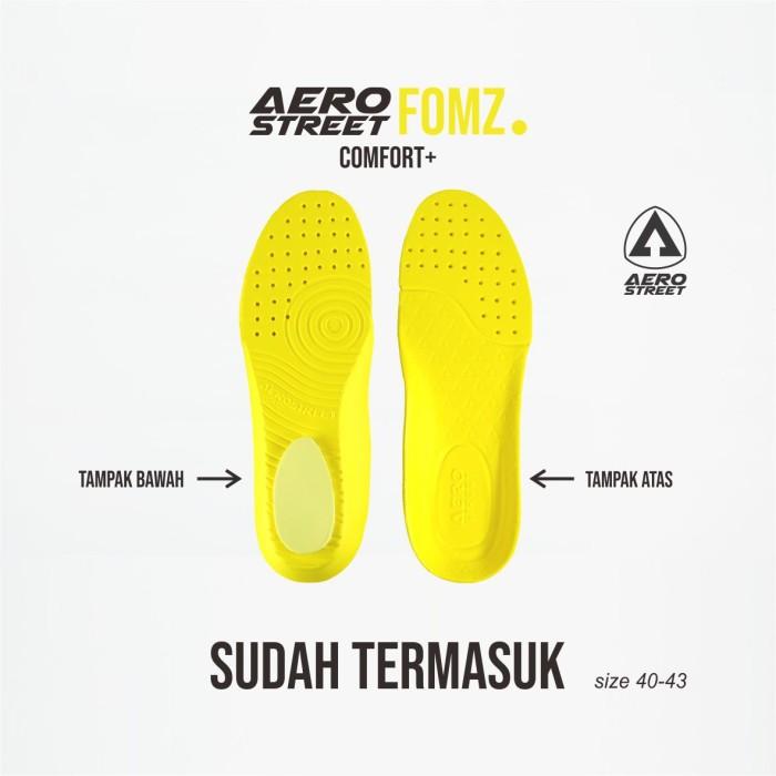 NEW STOK Aerostreet 40-43 Riku Putih Biru Tua Merah - Sepatu Sneakers Sport