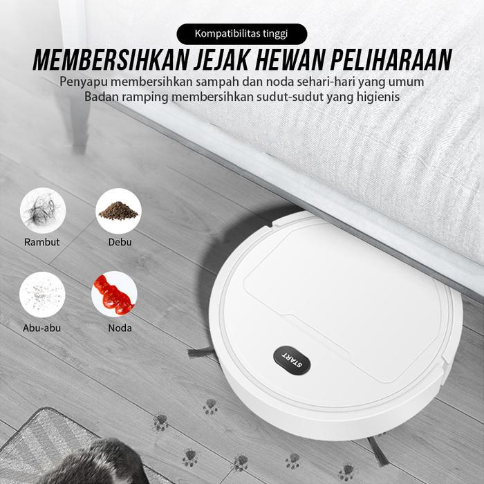 Smart Sweeping Robot 3 In 1 Sapu Portable Penyedot Debu Rumah Pel Pembersih Debu Lantai Robot Vacuum
