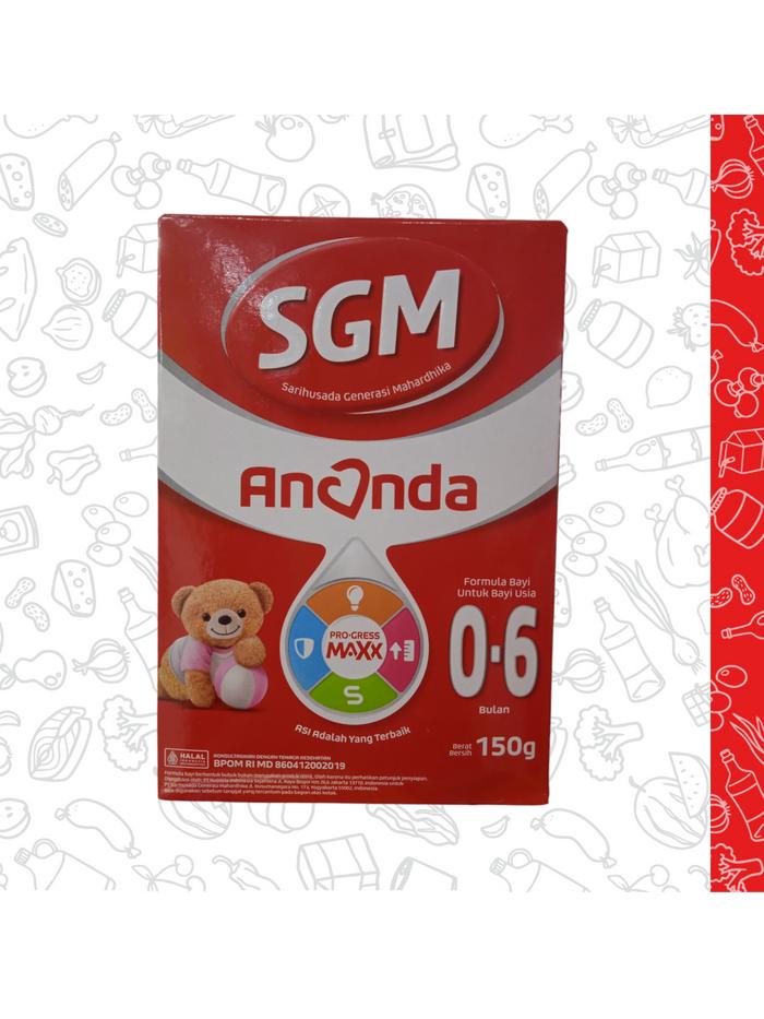 SGM Ananda 0-6 150g Susu Formula Bayi 0-6 Bulan