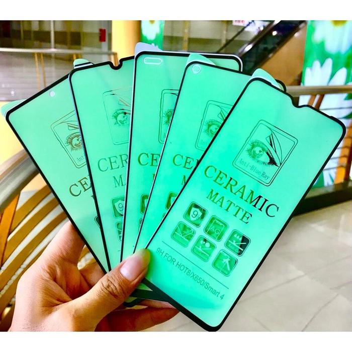 Tempered Glass Ceramic Matte Green Infinix Hot 9 9 Play 10 10s 10 Play Smart 4 Smart 4c Smart 5 Tg