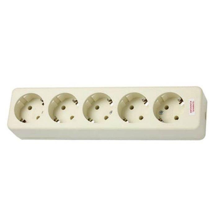 Stop Kontak UTICON 5 LB/ Terminal UTICON 5 Lubang ST-158 - Stop kontak Arde UTICON ST158