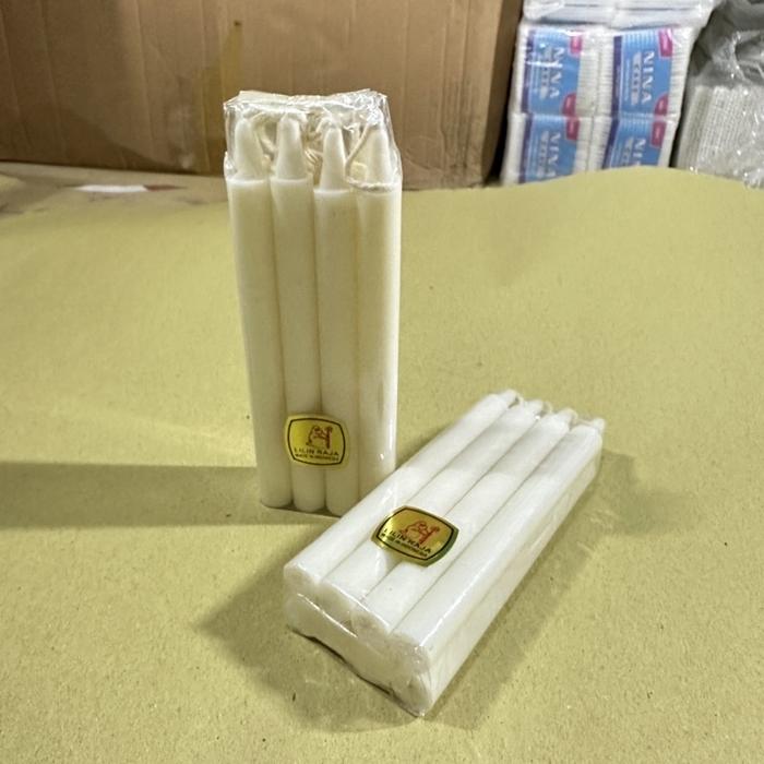 (1PAK isi 8 Batang) Lilin Putih Raja/Lilin Mati Lampu (Kecil)