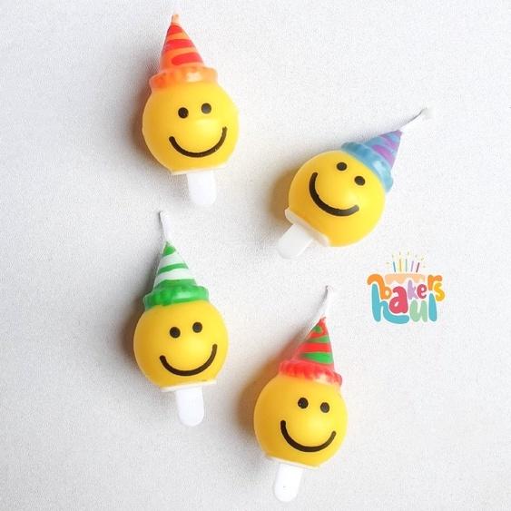 Lilin Ulang Tahun Smiley / Smiley Candle / Korean Candle Smiley / Smiling Face Candle Korean / Smile