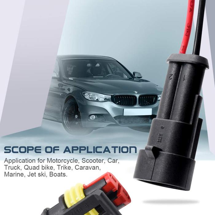 780PCS Soket Socket Konektor Kabel 1-6 Pin Waterproof Anti Air Set Lengkap dengan Skun Sambungan Kab