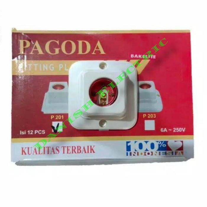 FITTING /FITING PLAFON SEGI NEW OVAL PAGODA PAKET ISI 6PCS / DUDUKAN LAMPU RUMAH LAMPU SOKET LAMPU