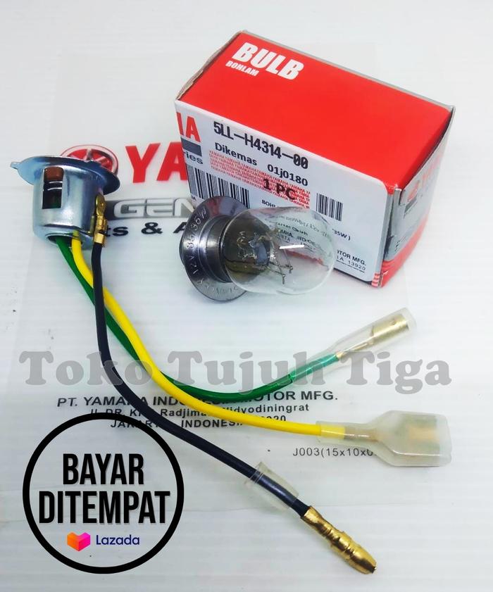 Soket lampu depan  Mio J M3 Mio sporty Mio SOUL Mio GT Jupier Z jupiter MX + Bohlam Lampu Depan