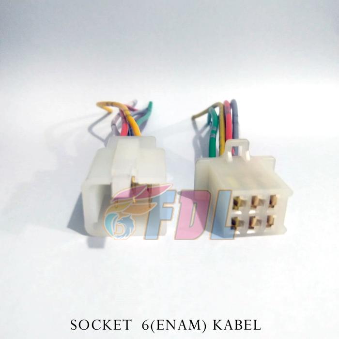 Socket 6 Kabel / Socket Enam Kabel / Soket 6 Kabel / Soket Enam Kabel / Universal / Semua Jenis Moto
