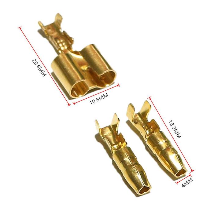200PCS Skun Female Dobel Cabang Skun Bulat Kecil Double Bulat Konektor Sambungan Kabel Motor Mobil G