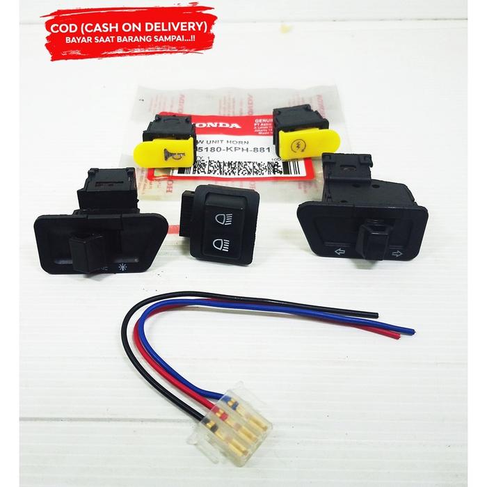 Saklar Set Beat Karbu Supra X Revo lama + Kabel Soket 1 pcs