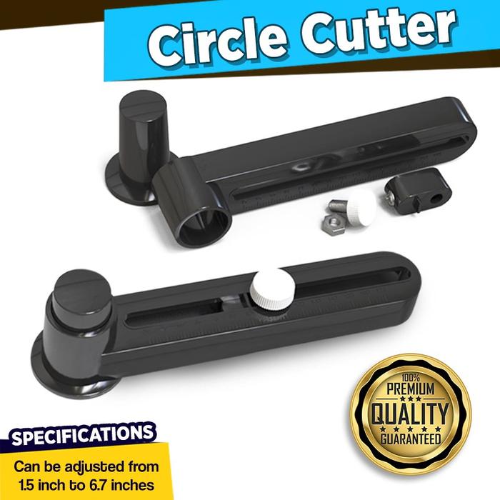 Plastic Circle Cutter For Button Pin Making Cutting Size Adjustable 1.5 Inches To 6.7 Lingkaran / Bu