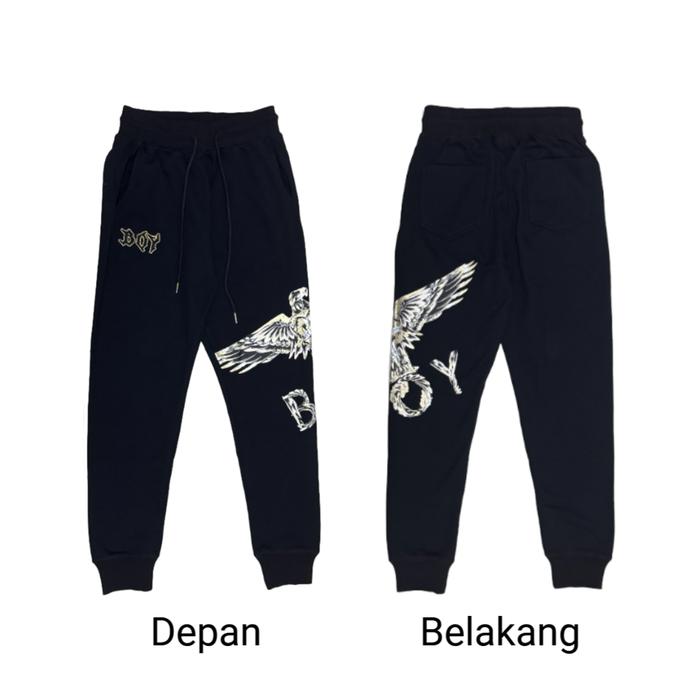 Celana Panjang Babyterry Eagle Paint Gold Print