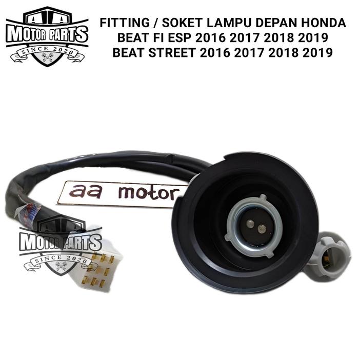 FITTING LAMPU SOKET LAMPU DEPAN BEAT FI ESP 2016 2017 2018 2019