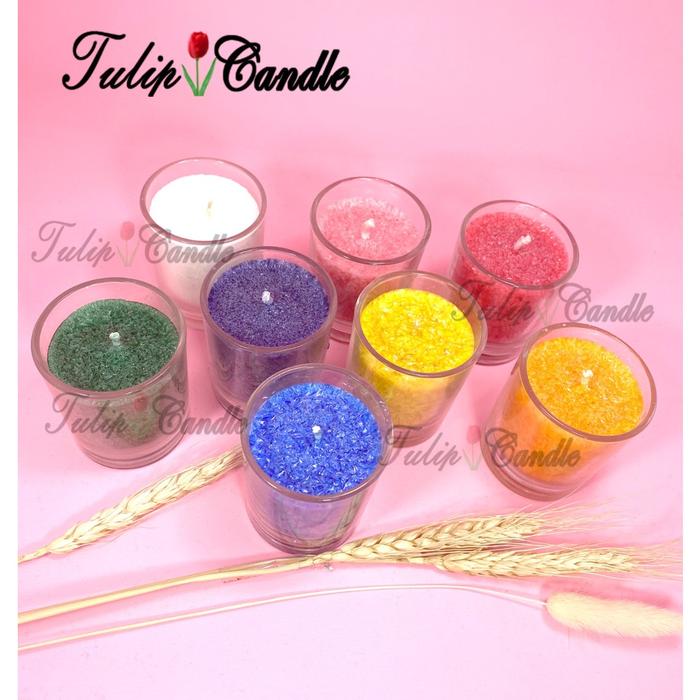 Tulip Candle Lilin Gelas Kecil Stearin Lilin Putih Lilin Kecil Lilin Murah Lilin Ibadah