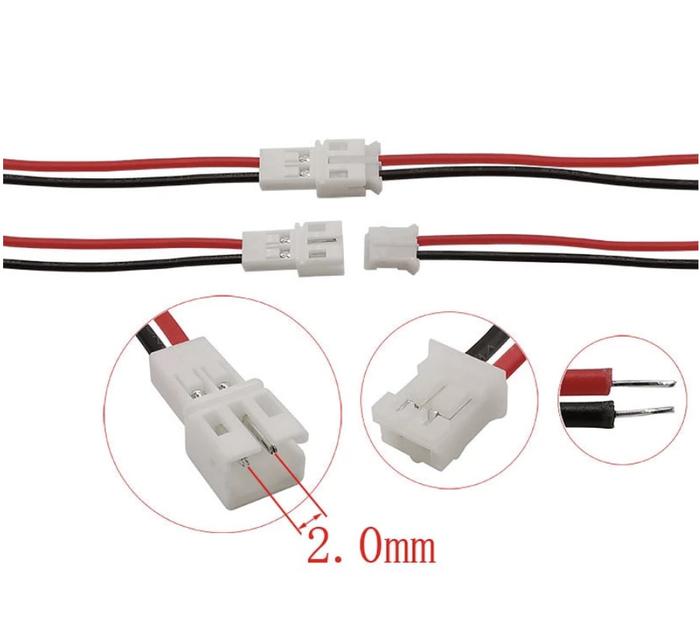 Socket JST PH2.0 2p Male Female PH 2.0 2mm 2 pin soket kabel plug jack 5pcs