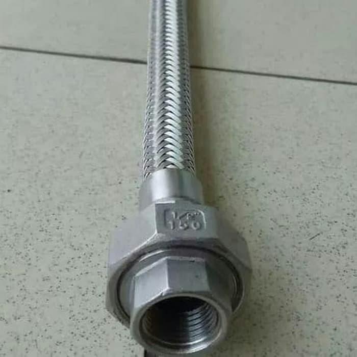 FLEXIBLE METAL HOSE /SELANG FLEKSIBEL SUS304 UK.1"x100 cm + Watermur