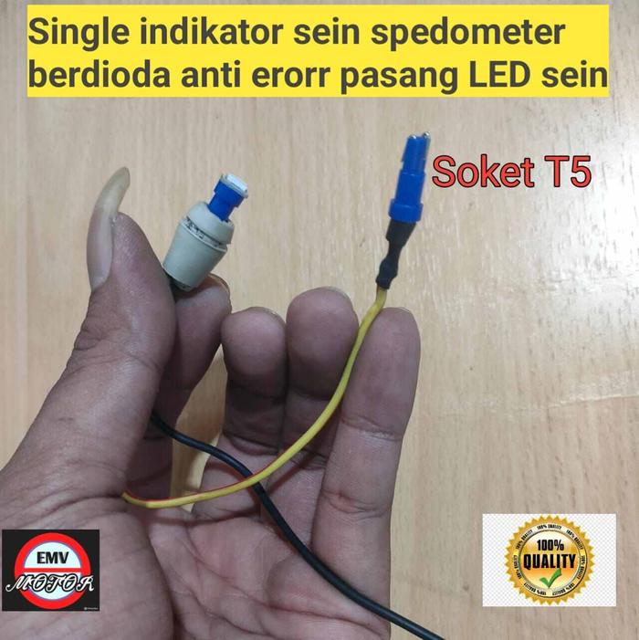 soket fiting indikator sein led berdioda anti eror bonus lampu led t5/t10